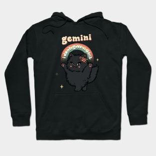 gemini black kitty i don’t give a sh!t Hoodie